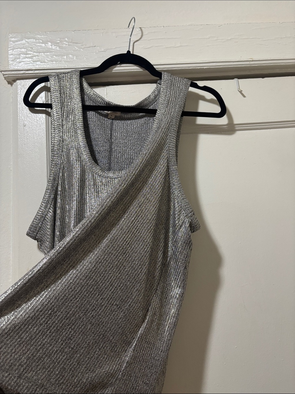 Pilcrow Metallic Silver Ribbed Tank - Picture 4 of 5